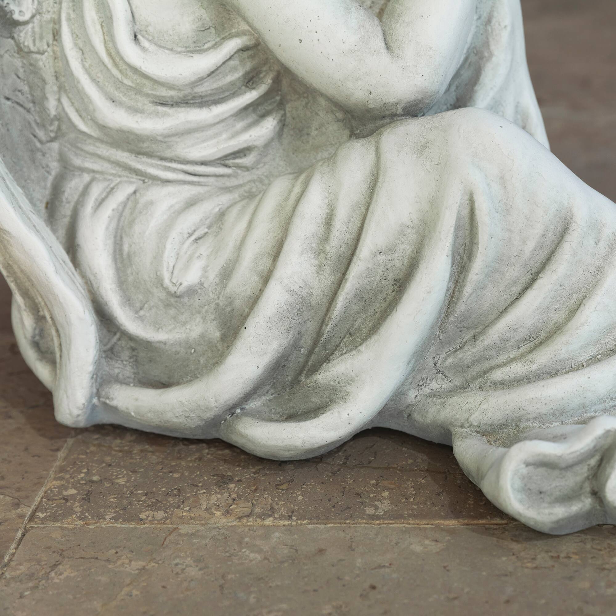 Glitzhome® 15" Sleeping Angel Garden Statue